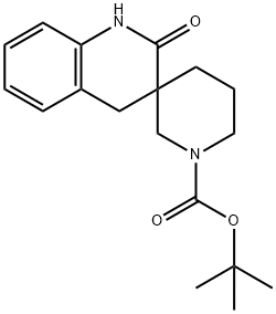 TERT-BUTYL 2'-OXO-2',4'-DIHYDRO-1'H-SPIRO[PIPERIDINE-3,3'-QUINOLINE]-1-CARBOXYLATE Struktur