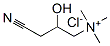 (3-シアノ-2-ヒドロキシプロピル)トリメチルアミニウム・クロリド 化学構造式