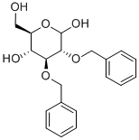 2,3-ジ-O-ベンジル-D-グルコピラノース 化学構造式