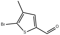 2-ブロモ-3-メチル-5-ホルミルチオフェン 化学構造式