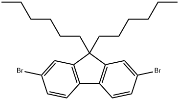 9,9-Dihexyl-2,7-dibromofluorene Struktur