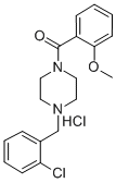1-(o-Chlorobenzyl)-4-(o-methoxybenzoyl)piperazine hydrochloride 化学構造式