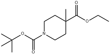 Ethyl N-Boc-4-methylpiperidine-4-carboxylate Structure