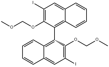 (1R)-3,3'-二碘-2,2'-双(甲氧甲氧基)-1,1'-联萘,189518-78-3,结构式