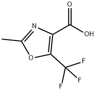 2-メチル-5-(トリフルオロメチル)オキサゾール-4-カルボン酸 化学構造式