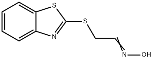 Acetaldehyde, (2-benzothiazolylthio)-, oxime (9CI) Structure