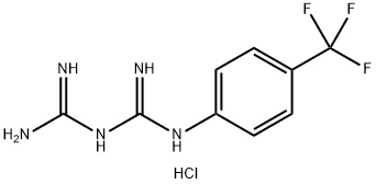 1-(4-TRIFLUOROMETHYL)PHENYLBIGUANIDE HYDROCHLORIDE Struktur