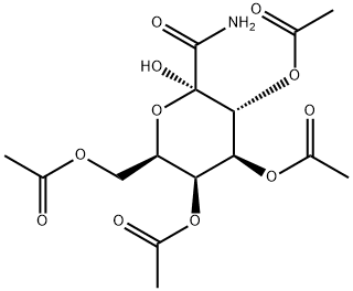 C-(2,3,4,6-TETRA-O-ACETYL-1-HYDROXY-BETA-D-GALACTOPYRANOSYL) FORMAMIDE Struktur