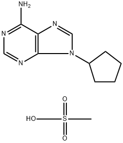 9-CYCLOPENTYLADENINE MONOMETHANESULFONATE Struktur
