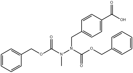 1-(4-羧基苄基)-2-甲基-1,2-肼二甲酸二苄酯, 18969-60-3, 结构式