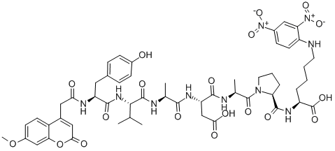 MCA-TYR-VAL-ALA-ASP-ALA-PRO-LYS(DNP)-OH, 189696-01-3, 结构式