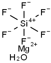 Magnesium hexafluorosilicate hexahydrate Struktur