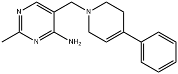 5-[(3,6-DIHYDRO-4-PHENYL-1(2H)-PYRIDINYL)METHYL]-2-METHYL-4-PYRIMIDINAMINE DIHYDROCHLORIDE Struktur