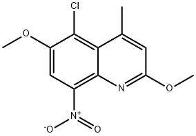 5-CHLORO-2,6-DIMETHOXY-4-METHYL-8-NITROQUINOLINE Structure