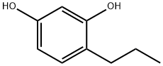 4-プロピル-1,3-ベンゼンジオール 化学構造式