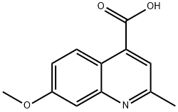 7-メトキシ-2-メチルキノリン-4-カルボン酸 化学構造式