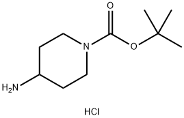 1-BOC-4-アミノピペリジン塩酸塩 化学構造式