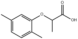 2-(2,5-ジメチルフェノキシ)プロパン酸 化学構造式