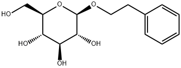 フェニルエチルΒ-D-グルコピラノシド 化学構造式