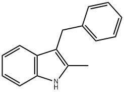 2-甲基-3-苄基-1H-吲哚, 19006-14-5, 结构式