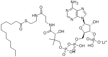 月桂酰辅酶A 锂盐, 190063-12-8, 结构式