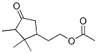 4-[2-(アセチルオキシ)エチル]-2,3,3-トリメチルシクロペンタノン 化学構造式