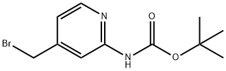 2-BOC-氨基-4-溴甲基吡啶,190189-98-1,结构式