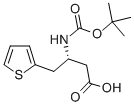 N-叔丁氧羰基-(S)-3-氨基-4-(2-噻吩基)丁酸, 190190-47-7, 结构式