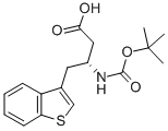 N-叔丁氧羰基-(R)-3-氨基-4-(3-苯并噻吩基)丁酸 结构式