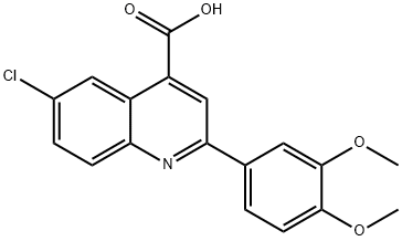 6-CHLORO-2-(3,4-DIMETHOXYPHENYL)QUINOLINE-4-CARBOXYLIC ACID Structure