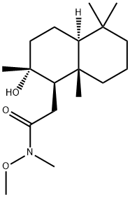 1-Naphthaleneacetamide, decahydro-2-hydroxy-N-methoxy-N,2,5,5,8a-pentamethyl-, (1R,2R,4aS,8aS)-,190264-38-1,结构式