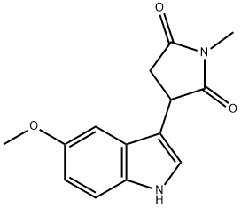 3-(5-methoxyindol-3-yl)-N-methylsuccinimide Structure