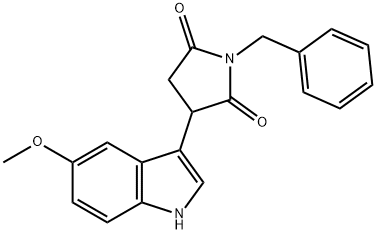 N-benzyl-3-(5-methoxyindol-3-yl)succinimide Structure