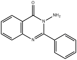 2-フェニル-3-アミノキナゾリン-4(3H)-オン 化学構造式