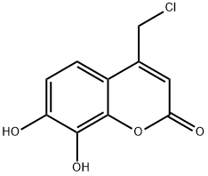 4-(クロロメチル)-7,8-ジヒドロキシ-2H-1-ベンゾピラン-2-オン 化学構造式