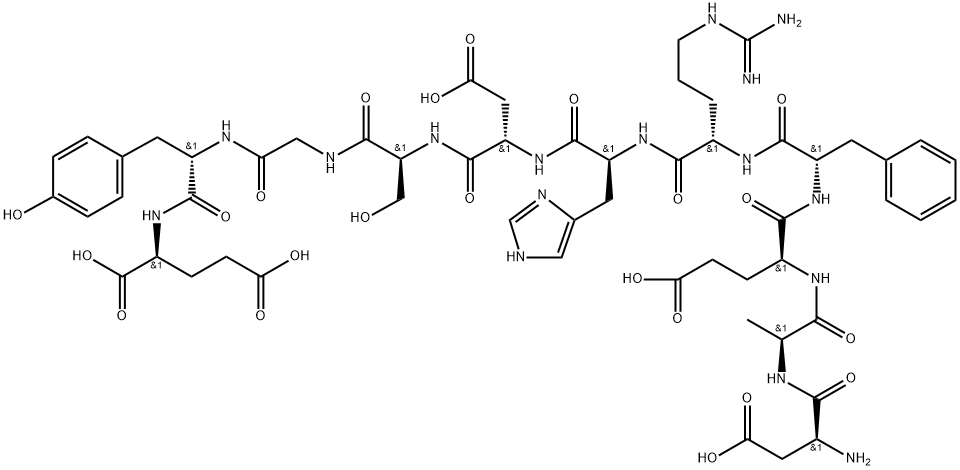 H-ASP-ALA-GLU-PHE-ARG-HIS-ASP-SER-GLY-TYR-GLU-OH Structure