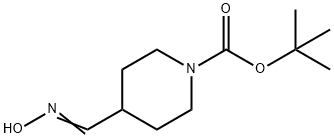 1-PIPERIDINECARBOXYLIC ACID,4-[(HYDROXYIMINO)METHYL]-,1,1-DIMETHYLETHYL ESTER Structure