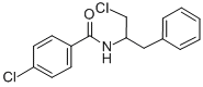 2-(p-Chlorobenzamido)-1-chloro-3-phenylpropane Struktur