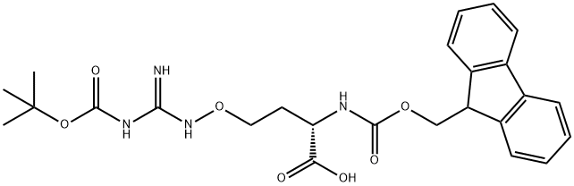 N-alpha-(9-Fluorenylmethyloxycarbonyl)-N-t-butyloxycarbonyl-L-canavanine 结构式