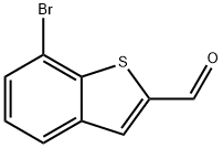 7-ブロモ-ベンゾ[B]チオフェン-2-カルブアルデヒド 化学構造式