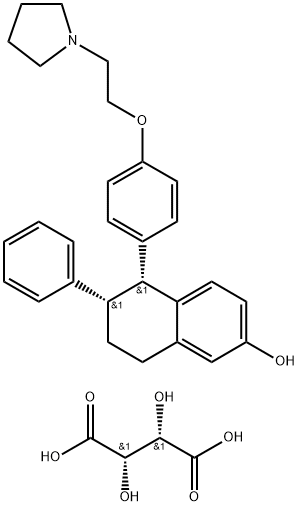 ラソフォキシフェン酒石酸塩 化学構造式