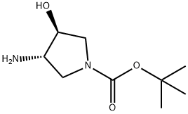 (3S,4S)-N-Boc-3-氨基-4-羟基吡咯烷 结构式