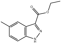 5-メチル-1H-インダゾール-3-カルボン酸エチル 化学構造式