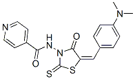 N-[5-[[4-(Dimethylamino)phenyl]methylene]-4-oxo-2-thioxo-3-thiazolidinyl]-4-pyridinecarboxamide 结构式