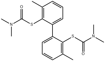 Carbamothioic acid, dimethyl-, S,S-(3,3-dimethyl1,1-biphenyl-2,2-diyl) ester Struktur
