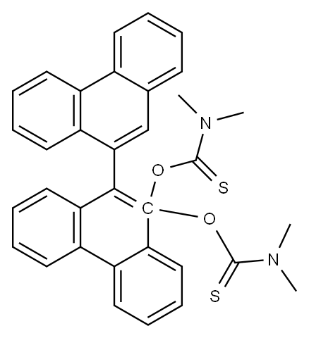 Carbamothioic acid, dimethyl-, O,O-9,9-biphenanthrene-10,10-diyl ester Struktur