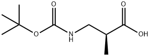 (S)-3-(叔丁氧羰基氨基)-2-甲基丙酸, 190897-47-3, 结构式