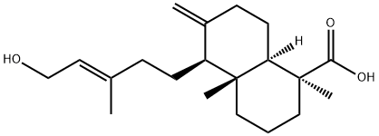 (1S,8aα)-デカヒドロ-1,4aβ-ジメチル-6-メチレン-5β-[(E)-3-メチル-5-ヒドロキシ-3-ペンテニル]ナフタレン-1β-カルボン酸 化学構造式