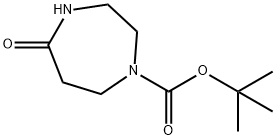 5-オキソ-1,4-ジアゼパン-1-カルボン酸TERT-ブチル 化学構造式