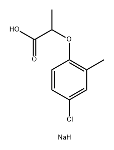 sodium 2-(4-chloro-2-methylphenoxy)propionate  Struktur